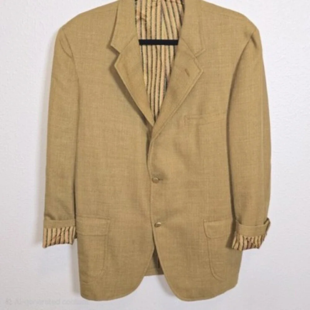 Vintage 1970s Cricketeer Linen Sport Coat Union Made Blazer Men’s 42R